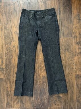 Gap Curvy Fit Flared Leg Pants Size 6R Dark Blue/Gray Denim